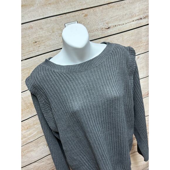 C+D+M Womens Sweater Size Medium Long Sleeve Pullover Gray New Casual Knit - Picture 8 of 15